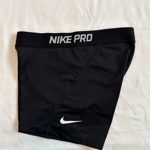 Nike Pro Women’s Black Compression Shorts with White Swoosh Size Small